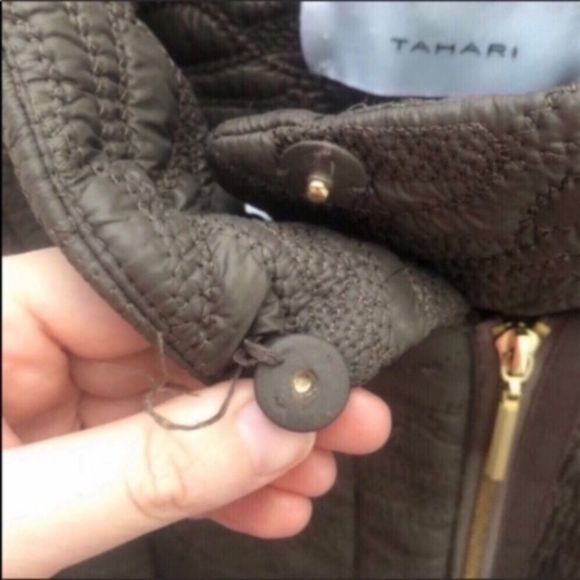 Tahari Embroidered Long Puffer Coat - Picture 10 of 16